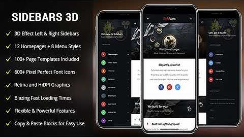 Sidebars 3D Mobile | PhoneGap & Cordova Mobile App | Codecanyon Scripts and Snippets