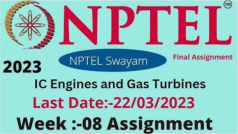 NPTEL // IC Engines and Gas Turbines // Week -08 // Assignment Solution // Week-8