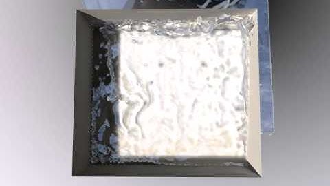 great looking, incredibly glitched blender water yafaray glass refraction mirror caustics simulation