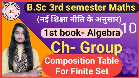 B.Sc 3rd semester Maths || Ch-Group || Maths by Jyoti Chaudhary ✍️✍️