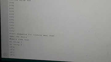 RC plane landing gear sequence experiment