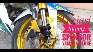 Memasang Variasi Kuping Spakbor Depan Yamaha Xabre