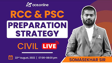 RCC & PSC - Preparation Strategy for GATE 2023 | Somasekhar Sir | CIVIL | ACE Online Live
