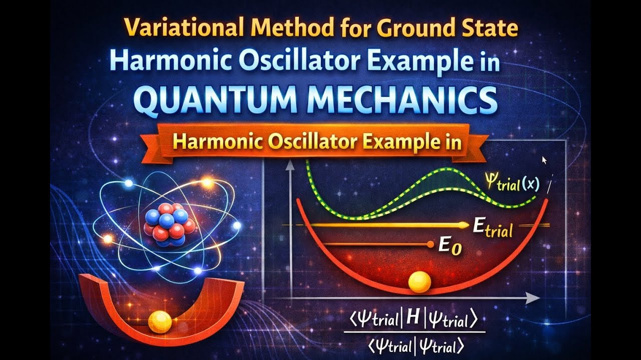 Вариационный метод для основного состояния | Пример гармонического осциллятора в квантовой механике