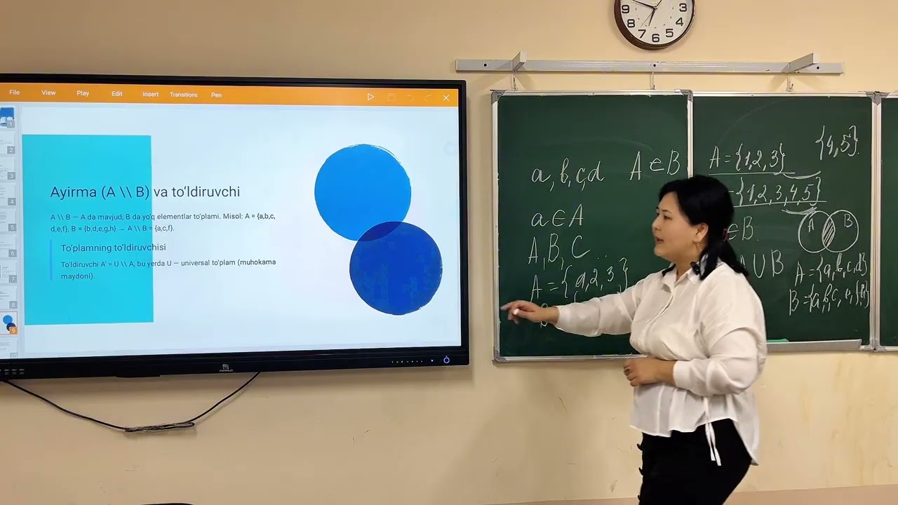 To'plamlar ustida amallar va ularning xossalari.Eyler-Venn diagrammalari