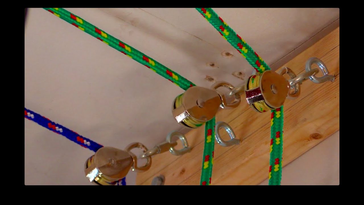 How To Create A Garage Pulley Storage System Youtube