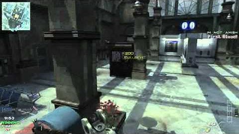 mw3 first ever cross map throwing knife first bloo