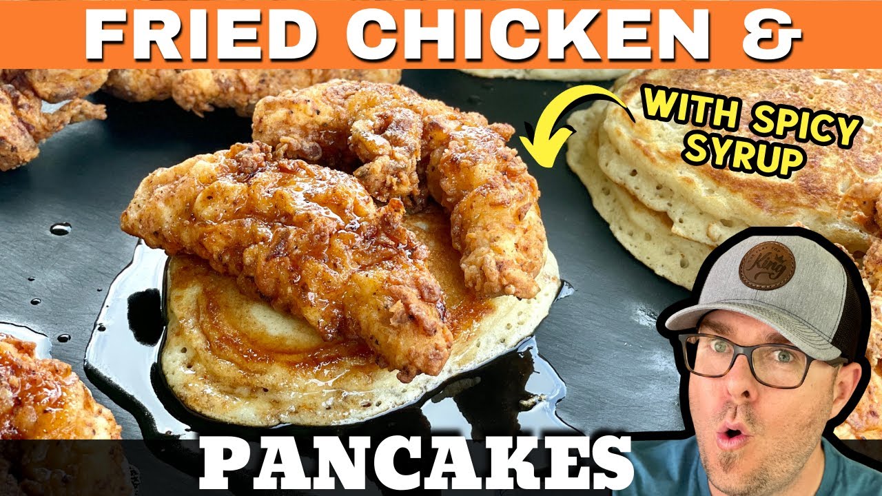 Fried Chicken and Pancakes on the Griddle Our Flat Top Grill Version