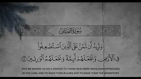 ونريد أن نمن على الذين استضعفوا في الأرض - سورة القصص