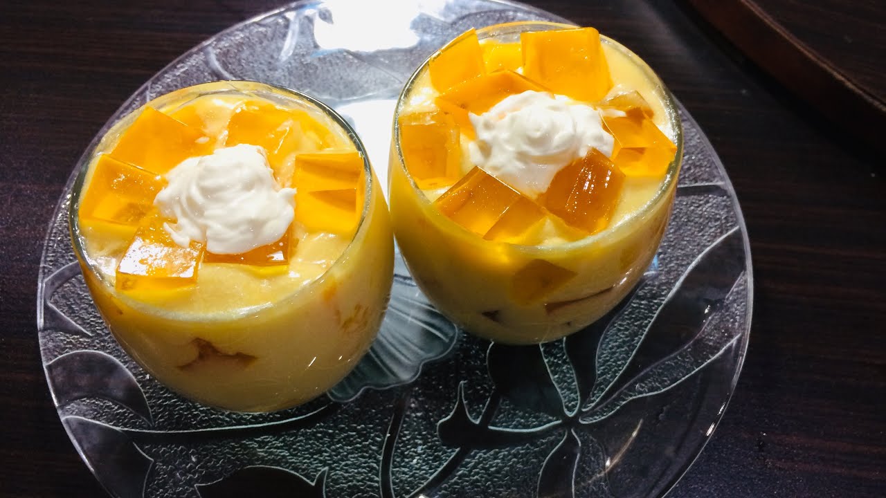 Mango Mousse recipe in Urdu/Hindi A very yummy seasonal dessert