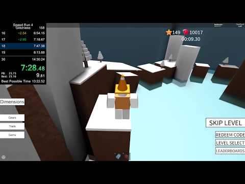 Roblox Speed Run 4 All Levels Glitchless In 13 27 250 Youtube - noooooosssssss part 6 speedrun 4 roblox indonesia