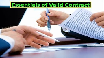 Essentials of Valid Contract