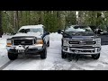 2021 Ford Super Duty F250 Tremor vs 2000 F 350 snow test!