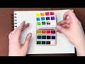 Case for making rainbow watercolor palette