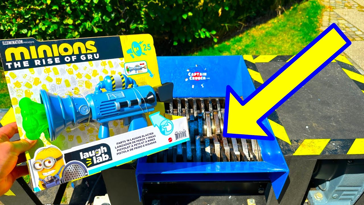 SHREDDER vs. MINIONS FART BLASTER RC ACTION! Crunchy Despicable Me Toys!