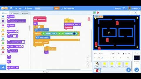 how to make pac man game in scratch