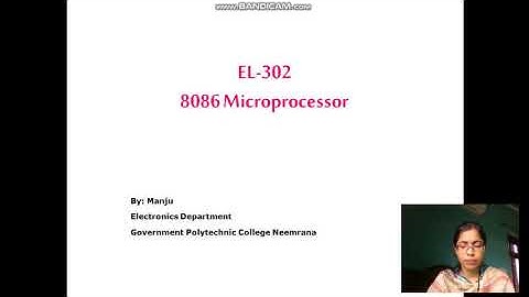 EL 302 Unit1 Introduction to 8086 Microprocessor by Manju