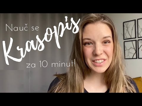 Naučte se KRASOPIS / ZÁKLADY KALIGRAFIE za 10 min v tomto videu