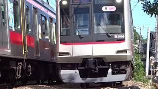 東急東横線5050系5166f菊名カーブ通過