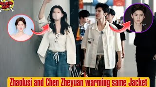 Zhao Lusi and Chen Zheyuan Rock Matching Jackets, Goes Viral Trends!😍😱