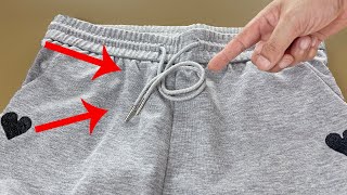 很多人都不知道，裤子上的2根绳子，原来这样系才正确，涨知识了