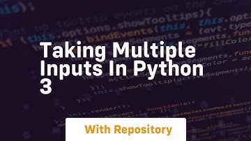 taking multiple inputs in python 3