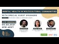 Mental Health in Multicultural Communities Webinar