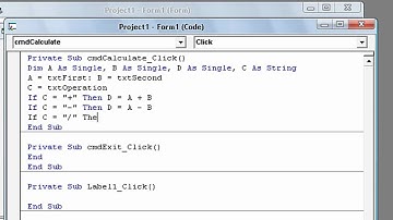 How to create a calculator using Visual Basic 6 - Part 2-2