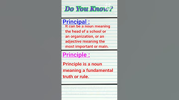 principal vs principle, difference between principal and principle