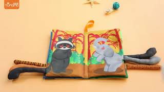 Baby Mobile Soft Rattles Animal Tails Cloth Book screenshot 4