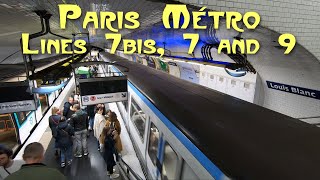 Paris Métro - Lines 7bis, 7 and 9