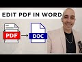 How to edit a PDF in Word | without ACROBAT PRO