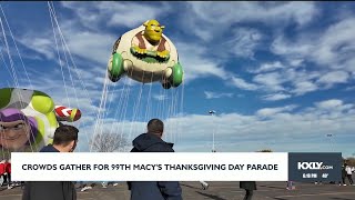 Crowds gather for 99th Macy's Thanksgiving Day Parade