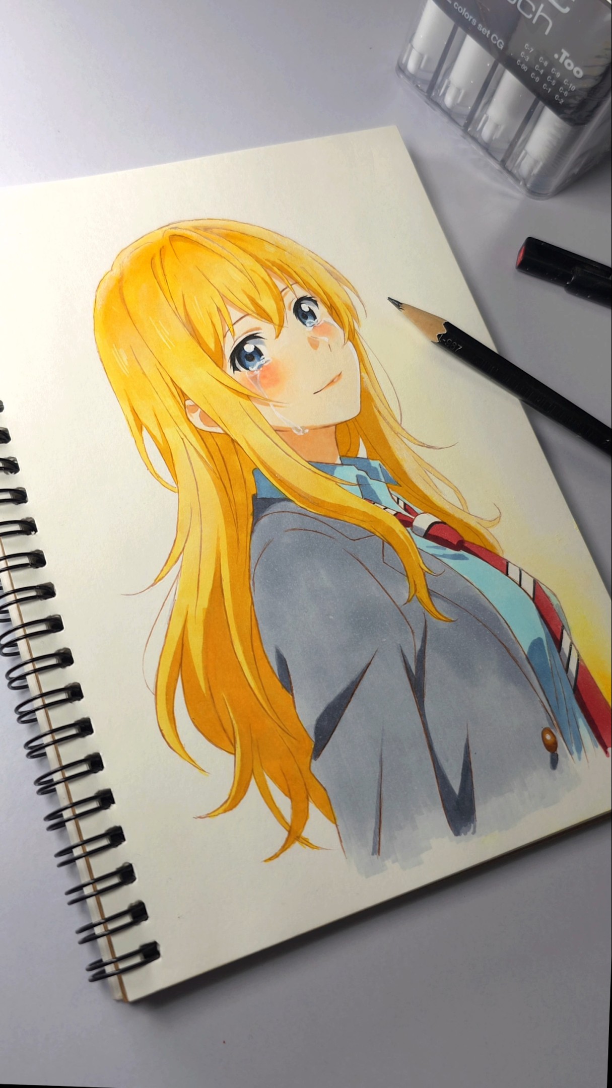 How to Draw Kaori Miyazono step by step✨️ #shorts - YouTube