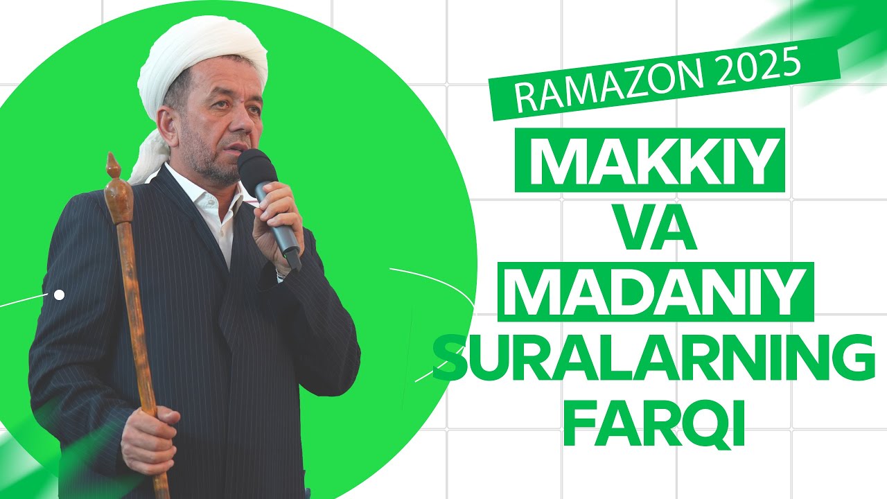 Маккий ва Маданий сураларнинг фарқи. Азизхўжа Бухорий