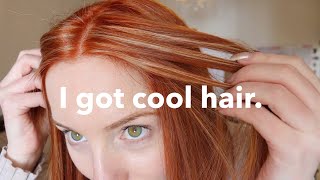 I tried red with blonde | Hair transformation.