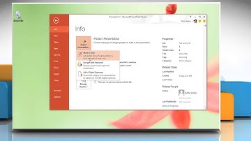 How to protect your Microsoft® PowerPoint 2013 presentation file in Windows® 8