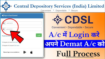 How To Login in CDSL A/c | CDSL me Demat A/c ko Login Kaise Kare  ,How To Register Demat A/c in CDSL