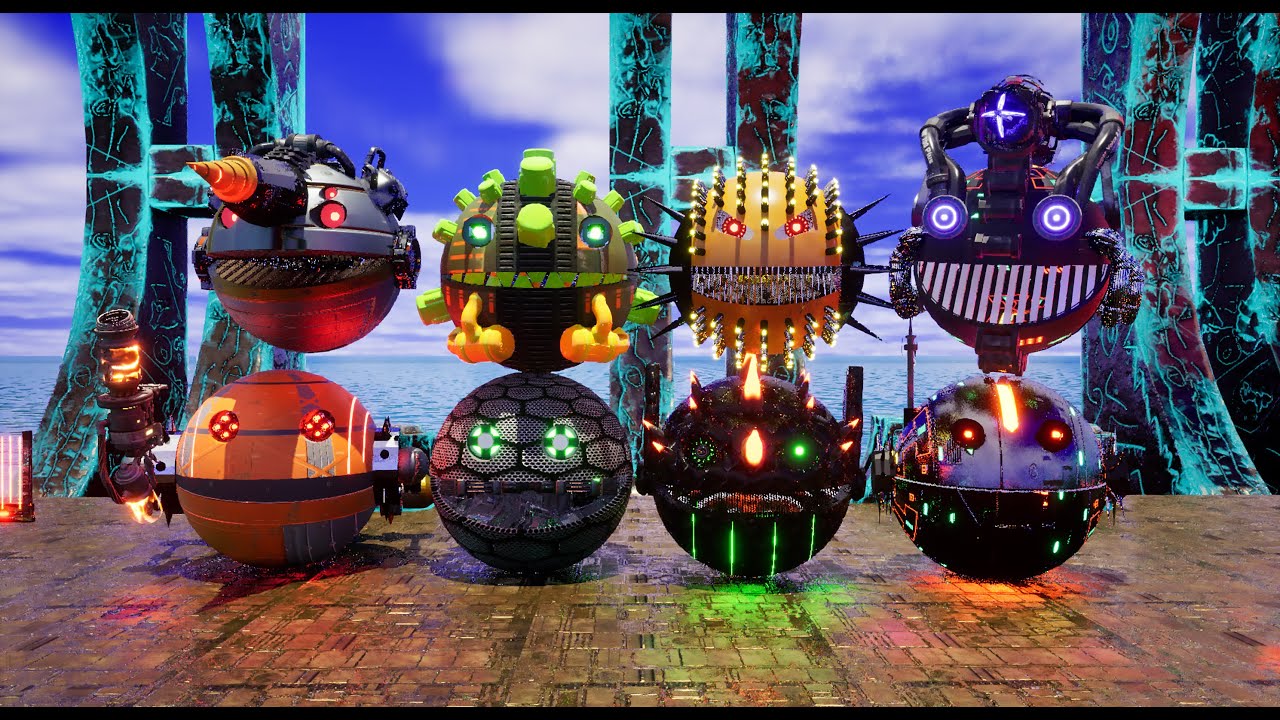 ROBOT MONSTER VS DRILL MONSTER VS SPIKE MONSTER  #monsterpacman #robotpacman #pacman3d