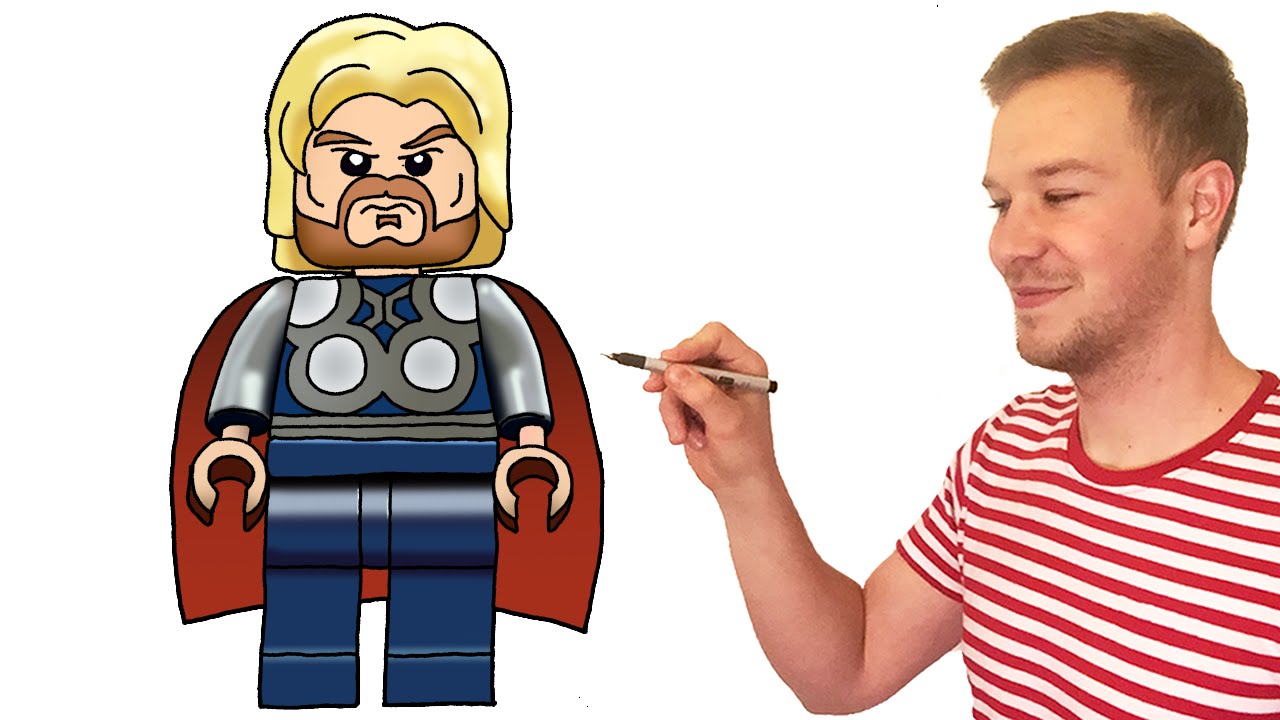 thor lego dibujo