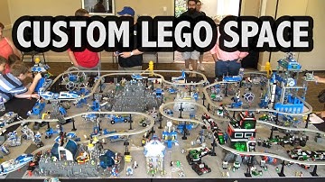 Giant LEGO Classic Space Monorail Planet | Brick Fiesta 2018