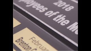 Laser Cut Flexi - Brass and Acrylic Plaque - Boss Laser