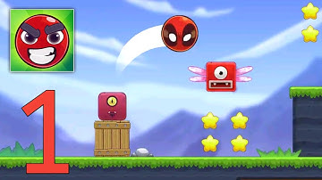 Red Bounce Ball : Jumping and Roller Ball Adventure | PART-1 | LEVEL 1-10