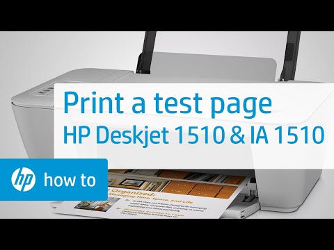 Printing a Test Page | HP Deskjet 1510 & Deskjet Ink Advantage 1510 | HP