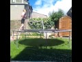 Girl Eats It On Trampoline