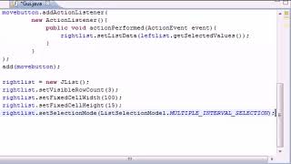 Java Programming Tutorial  - 73 -  Moving List Items Program
