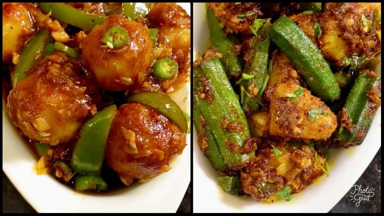 2 Yummy Aloo Recipes/ Chilli Potato/ Bhindi Aloo (Aparna’s MAGIC episode 422)