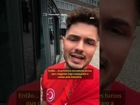 Torcedores da Turquia cantam “Palestina livre” em jogo da Euro na Alemanha