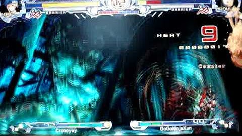 BlazBlue CronoYuy (Noel) vs GoGoNinjaKun (Arakune)