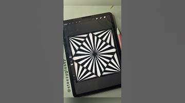 How to make 🔳🔲OPTICAL ILLUSION in Procreate #art #digitalart #satisfying #illustration #shorts #3d